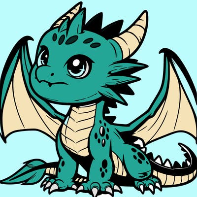 fierce baby night dragon