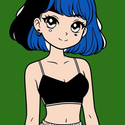 girl with crop top