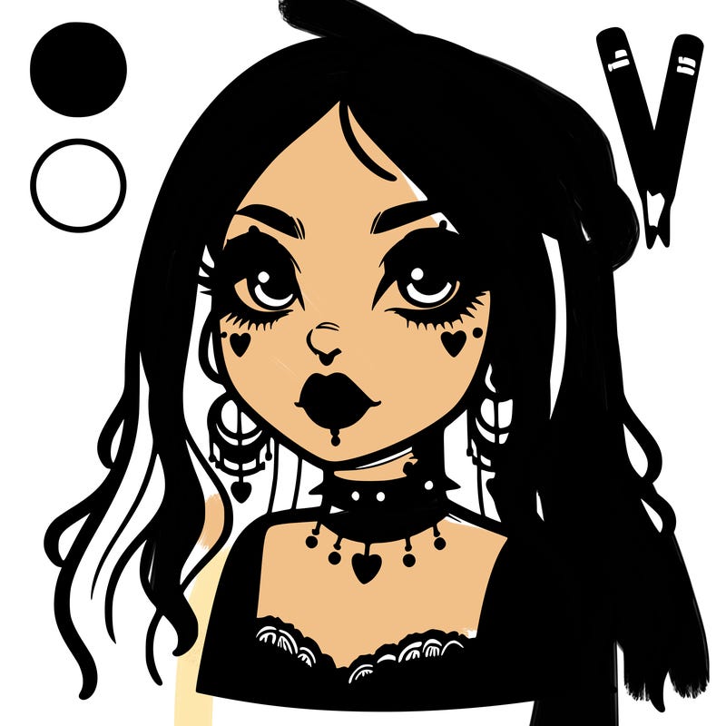 goth girl with makeup