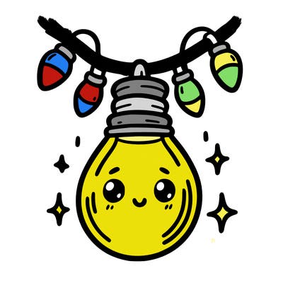 small bulb of a garland