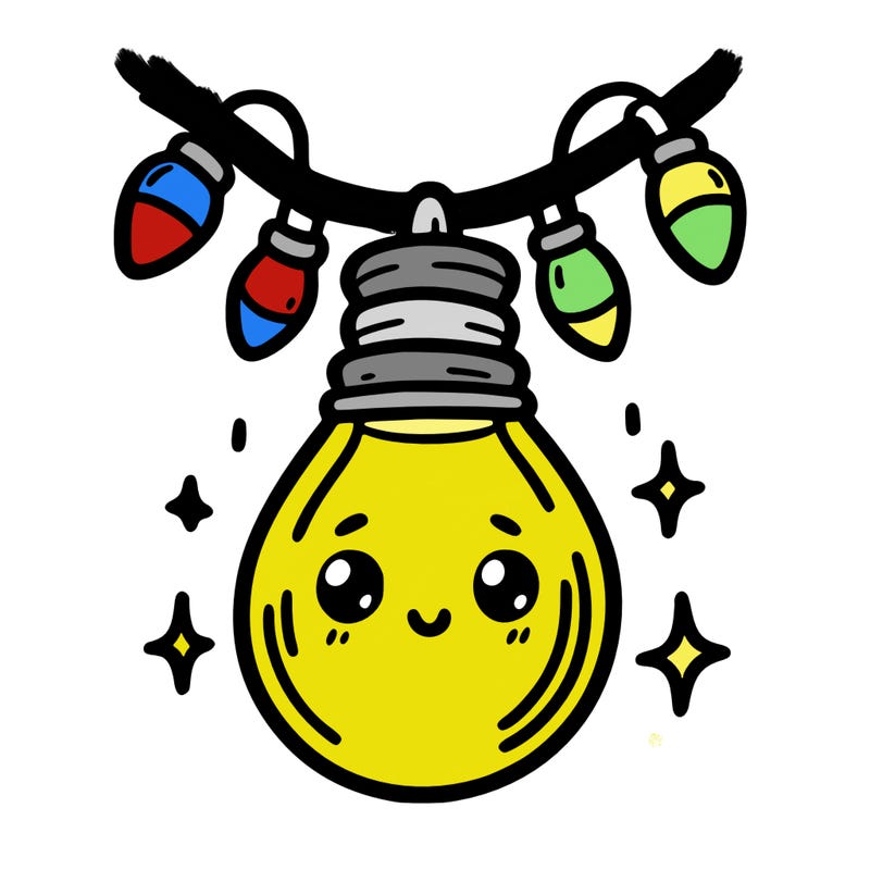 small bulb of a garland