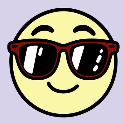 emoji with sunglasses