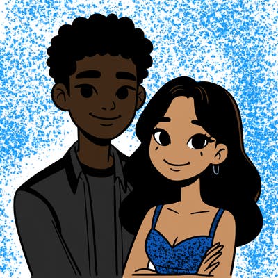 black woman and asian man couple