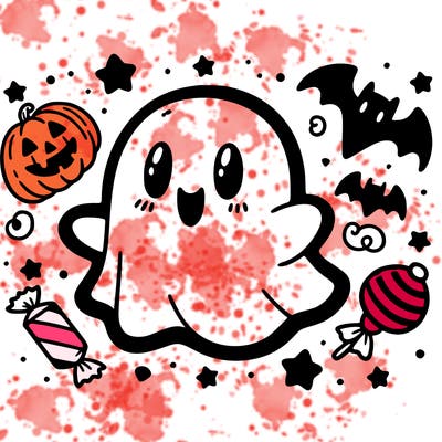 halloween cute little ghost