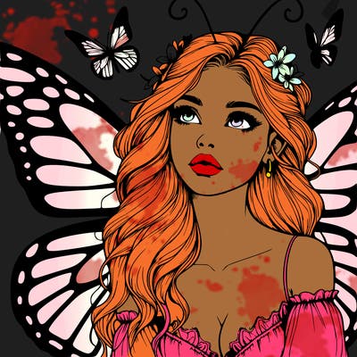 butterfly fairy realistic girl
