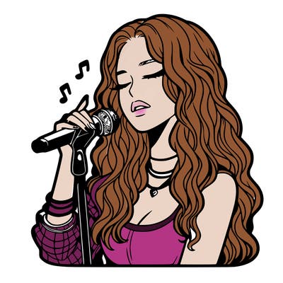 realistic female singer