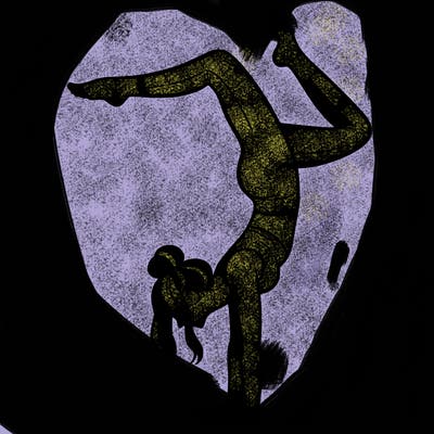 a woman doing a handstand