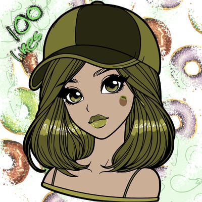 semi realism beautiful girl wearing cap