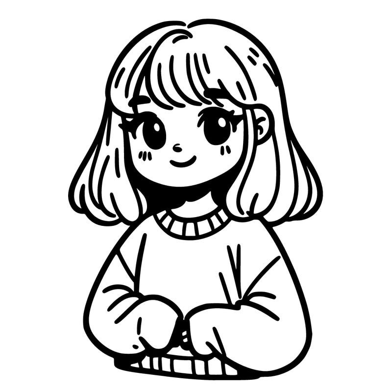 girl with a sweat-shirt