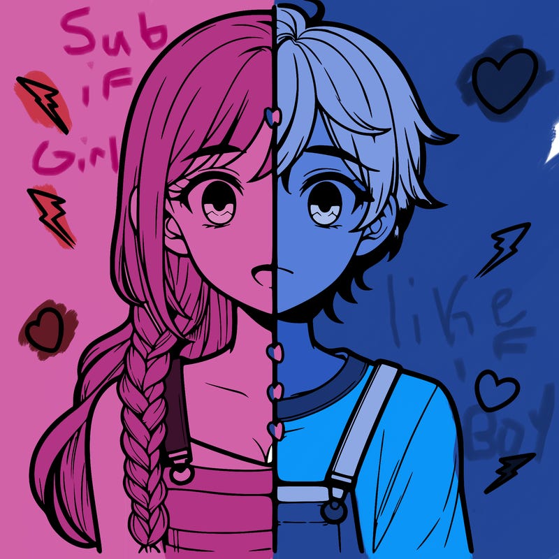 realistic girl boy split