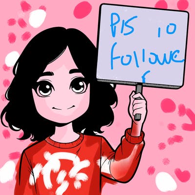 realistic girl holding up a sign