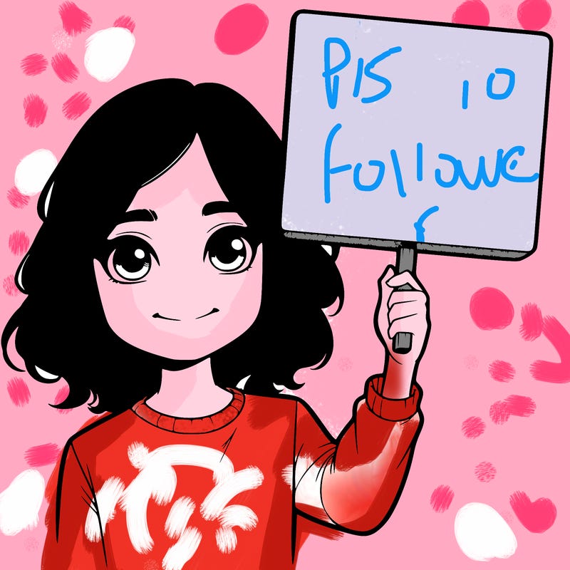 realistic girl holding up a sign