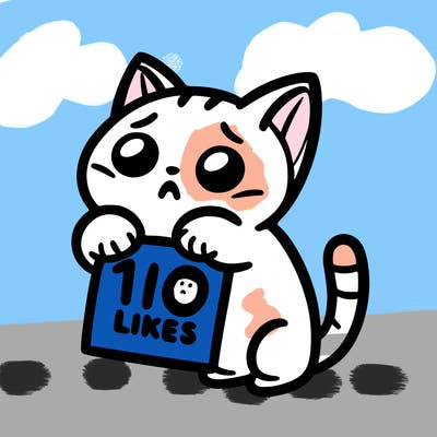 a cat begging for 10 likes