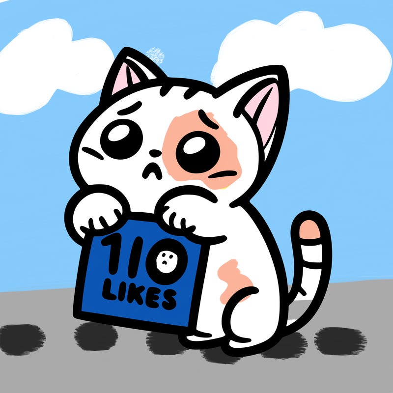 a cat begging for 10 likes