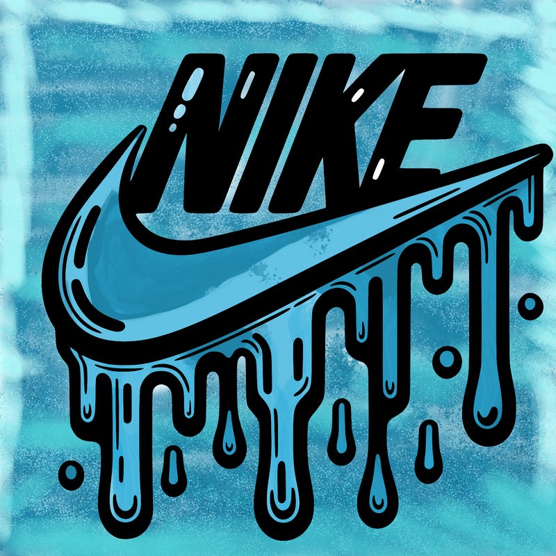 dripping nike logo