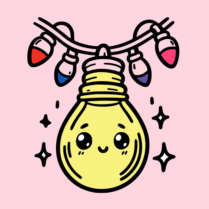 small bulb of a garland