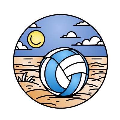 volleyball on a beach