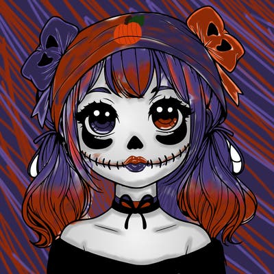 realistic girl halloween