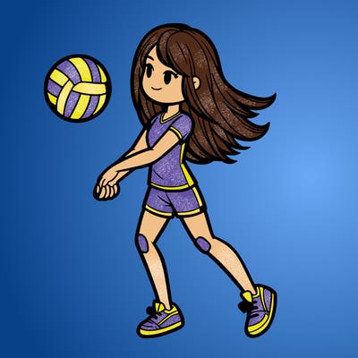 volleyball girl realistic
