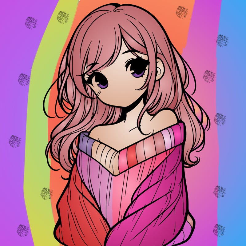 shy pretty girl wearing a sweater that is falling off one shoulder portrait