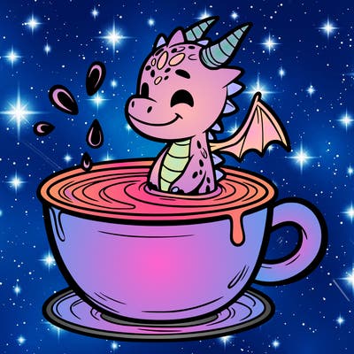 dragon in a cup of water
