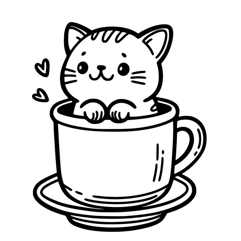 a  cat in a cup
