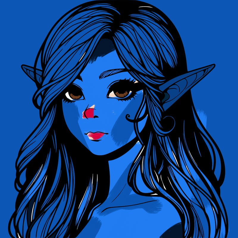 elf girl realistic dark fantasy