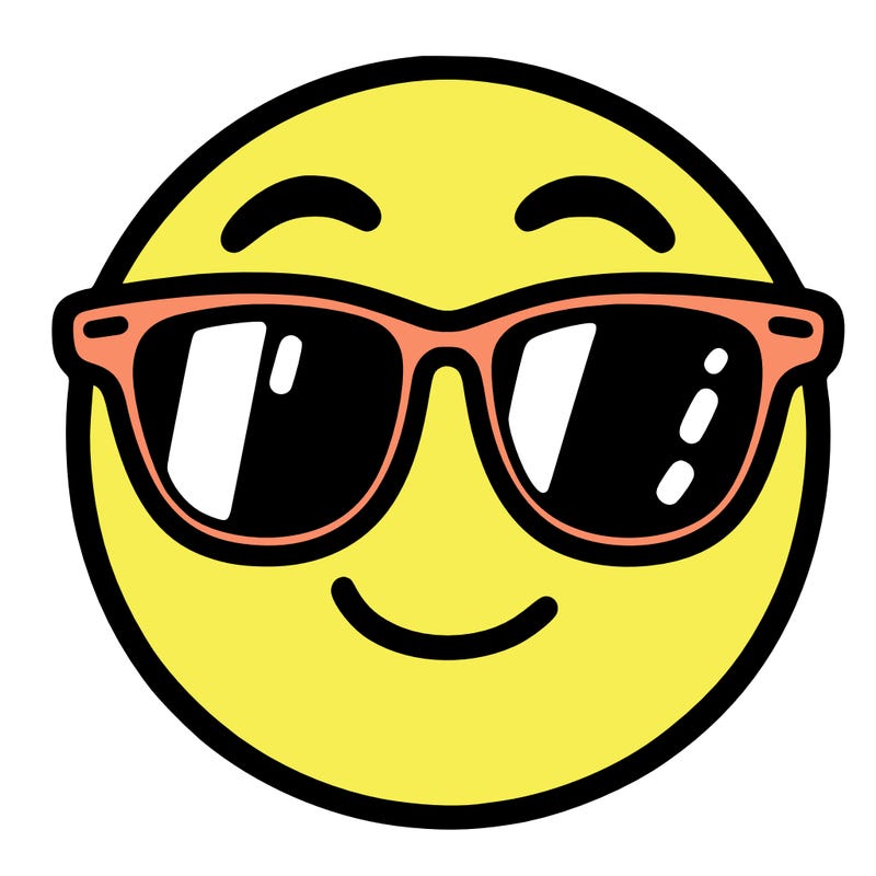 emoji with sunglasses