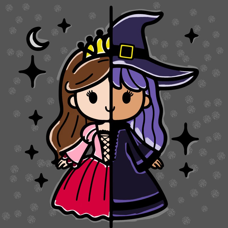 split princess and witch