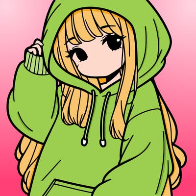girl in a over sizes hoodie