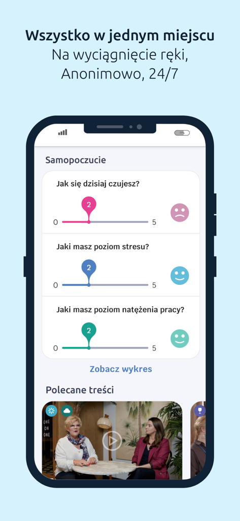 Helping Hand Mental Health App - Helping Hand app interface featuring mood stress and workload tracking sliders