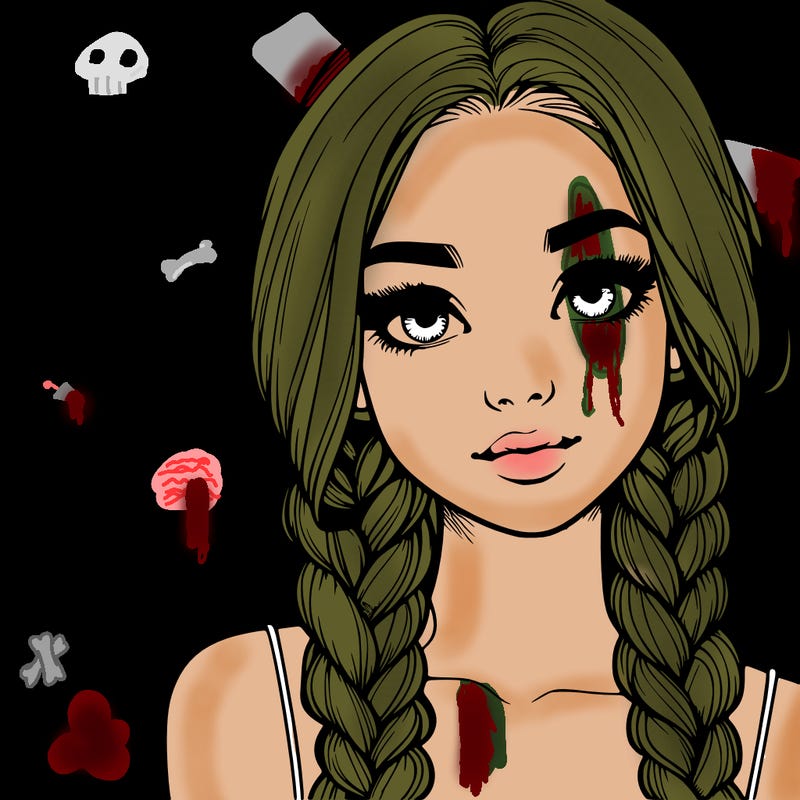 realistic girl with braids