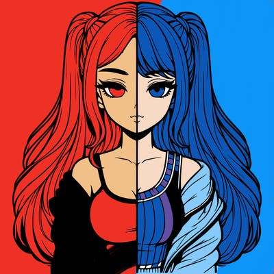 realistic girl split