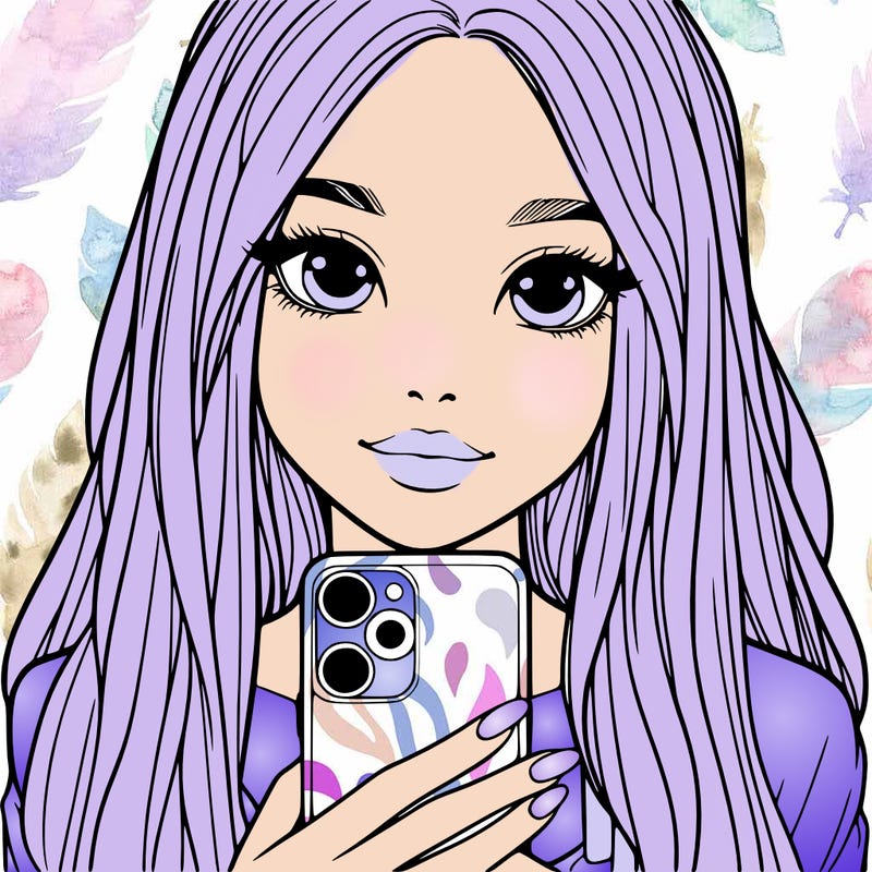 realistic girl with a phone