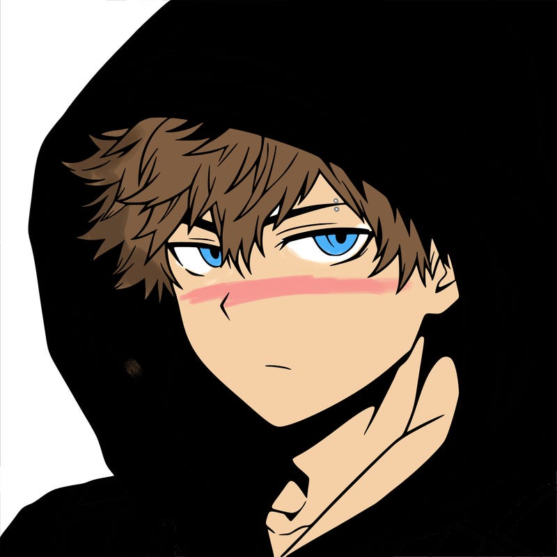 anime guy in hoodie