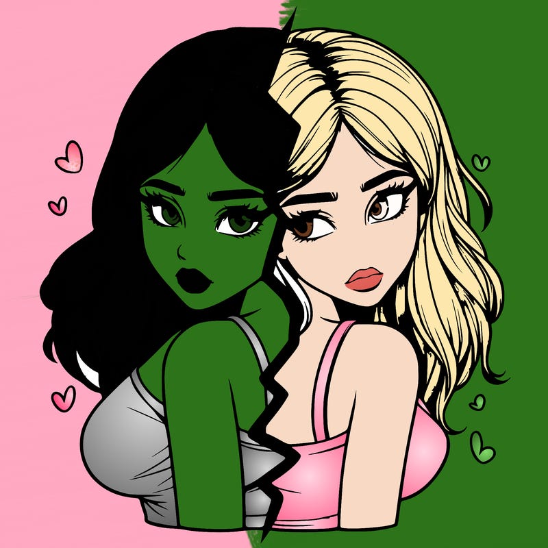 realistic girl split