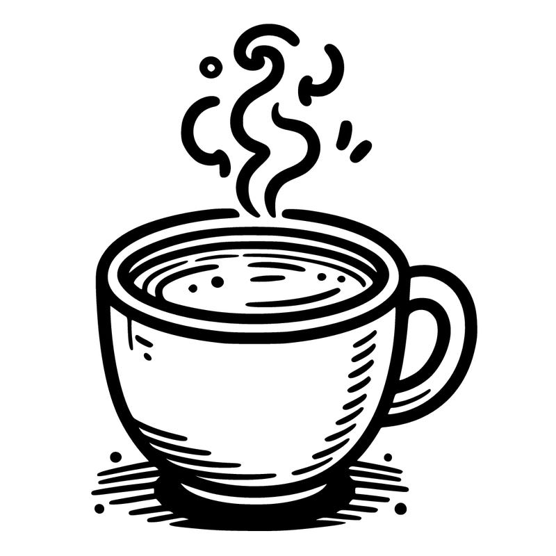 a cup coffe with steam