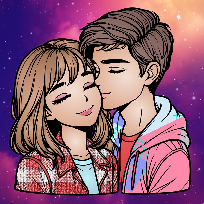 realistic girl and boy  love