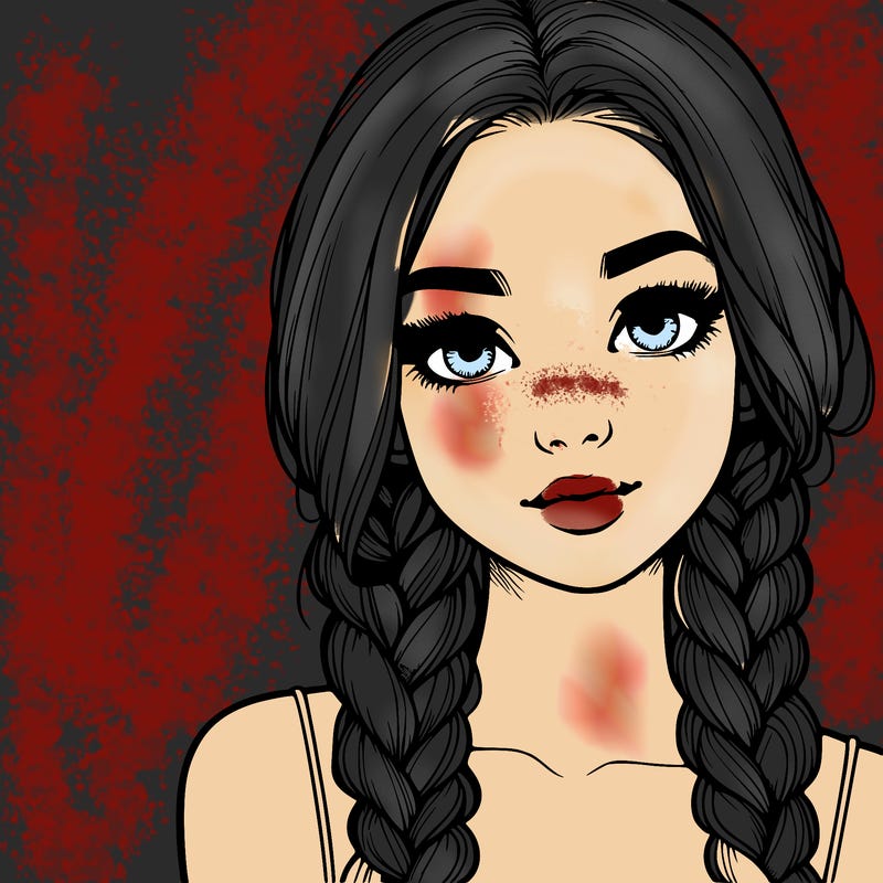 realistic girl with braids