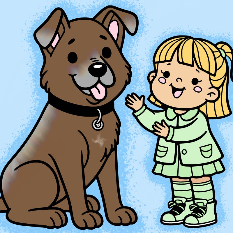 dog and girl