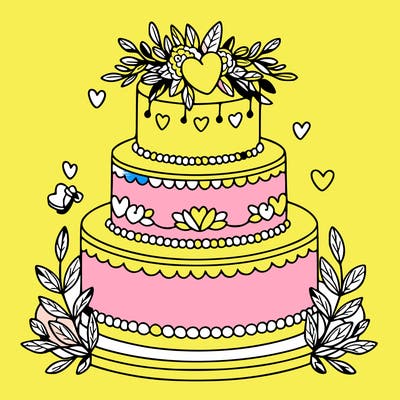 simple wedding cake