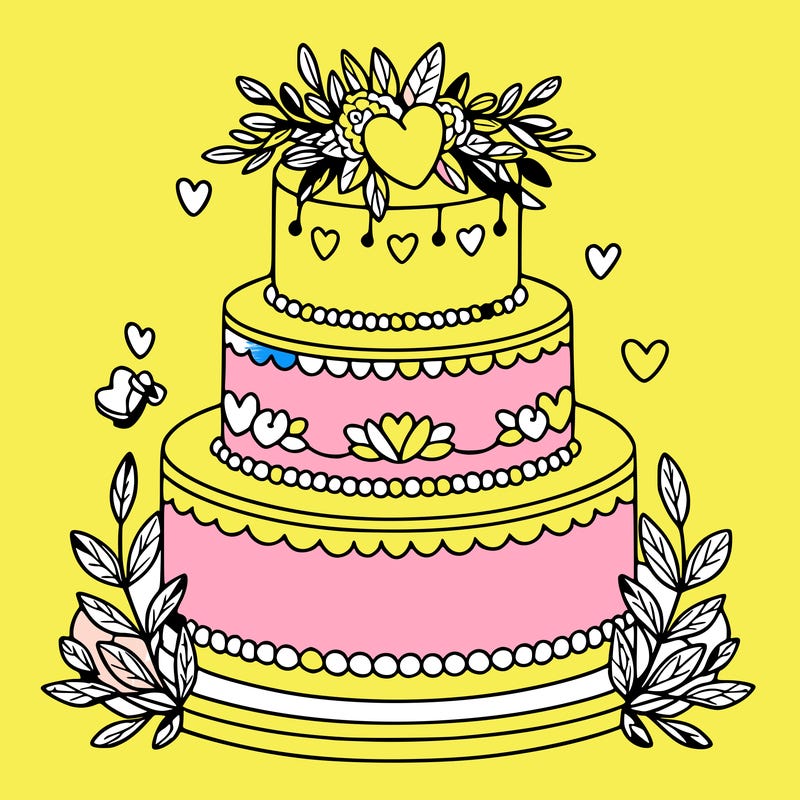simple wedding cake