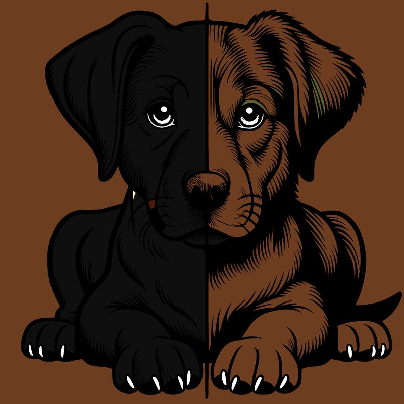 realistic dog split picture