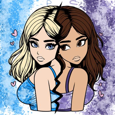 realistic girl split