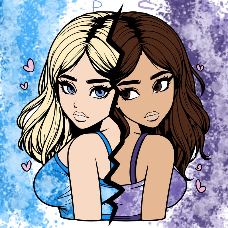 realistic girl split