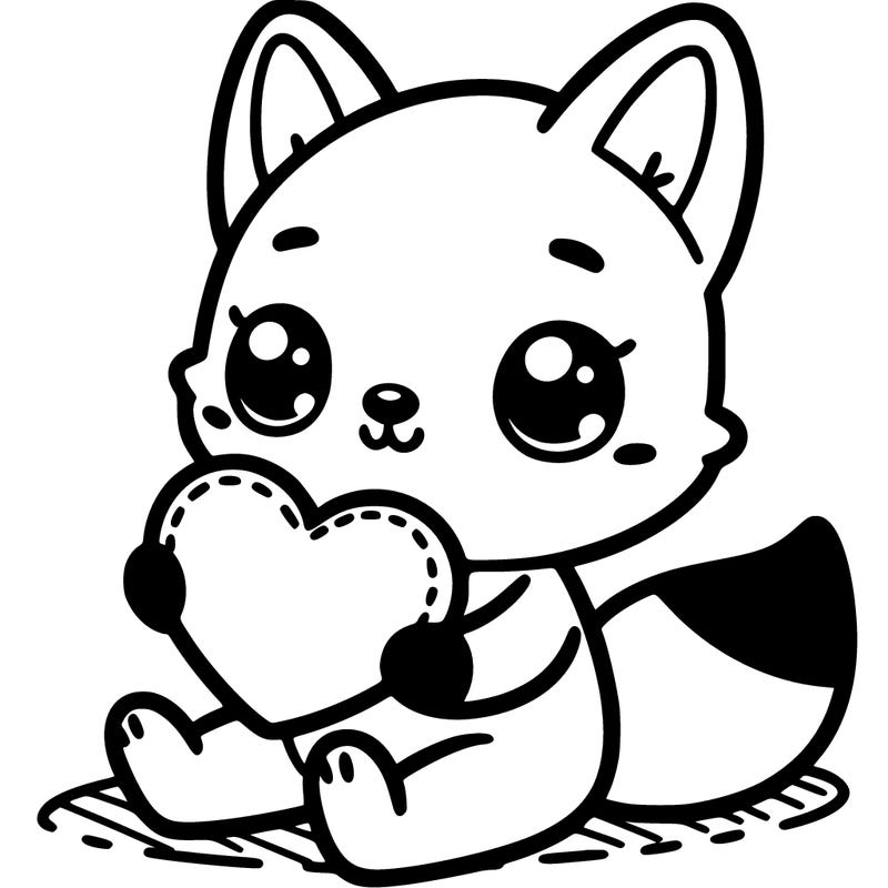 animal holding heart