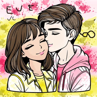 realistic girl and boy  love