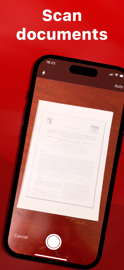 PDFMaker: JPG to PDF converter - App mobile che scansiona un documento cartaceo per convertirlo in un file PDF