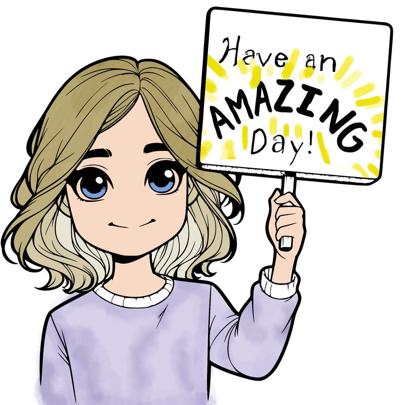 realistic girl holding up a sign