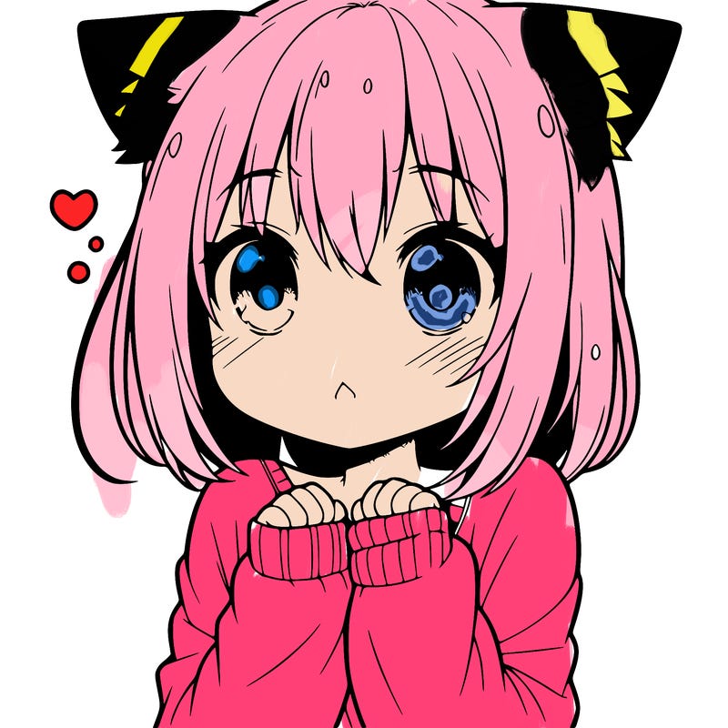 shy anime catgirl